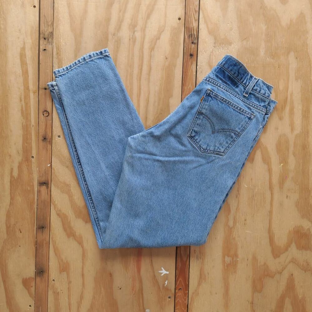 Vintage Levis Orange Tab Jeans 33 x 34 90s VTG Pants Relaxed Tapered Leg Fit